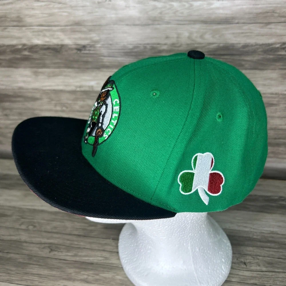 Boston‎ Celtics Hat Cap Mens Snapback Green Mitchell Ness Wool NBA